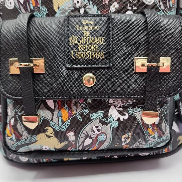 The Nightmare Before Christmas 10" Faux Leather Backpack  All Over Print - Picture 5 of 13